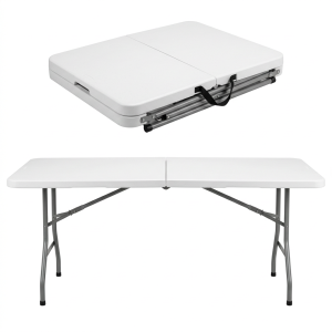 Portable Rectangular Plastic Folding Table for Indoor and Outdoor Events