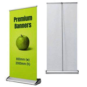 Roll-Up Banner with Retractable Broad Base Stand