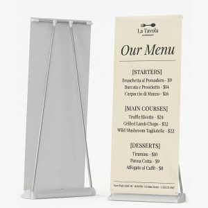 BOZE Stainless Steel Base Roll up Banner stand - 100*200 cm