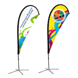 Teardrop Beach Flag with Aluminium Flagpole