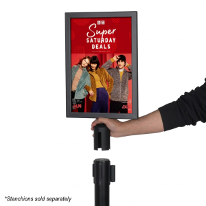 Double Sided Stanchion Post Sign Holder